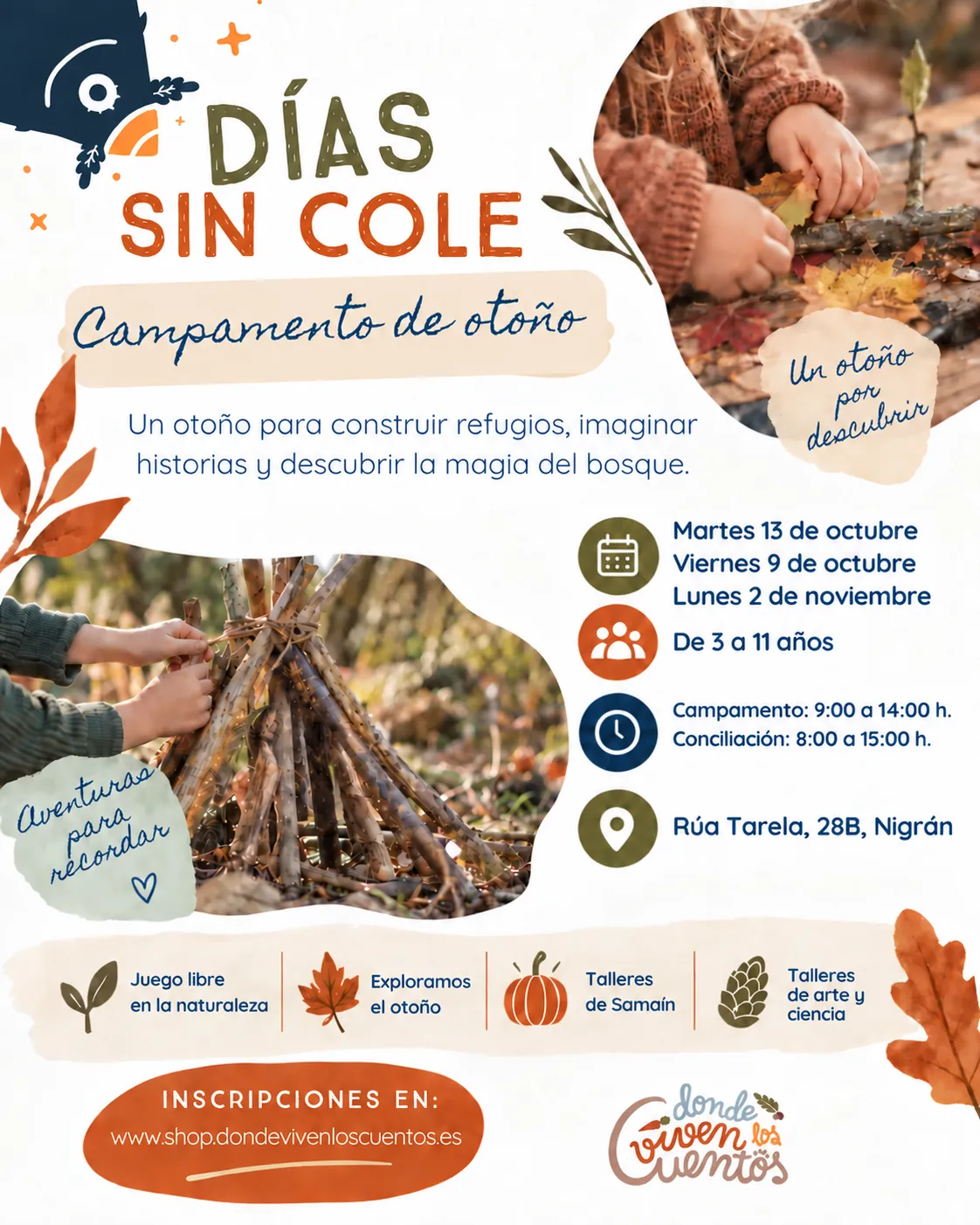 Campamento de otoño · Donde viven los cuentos