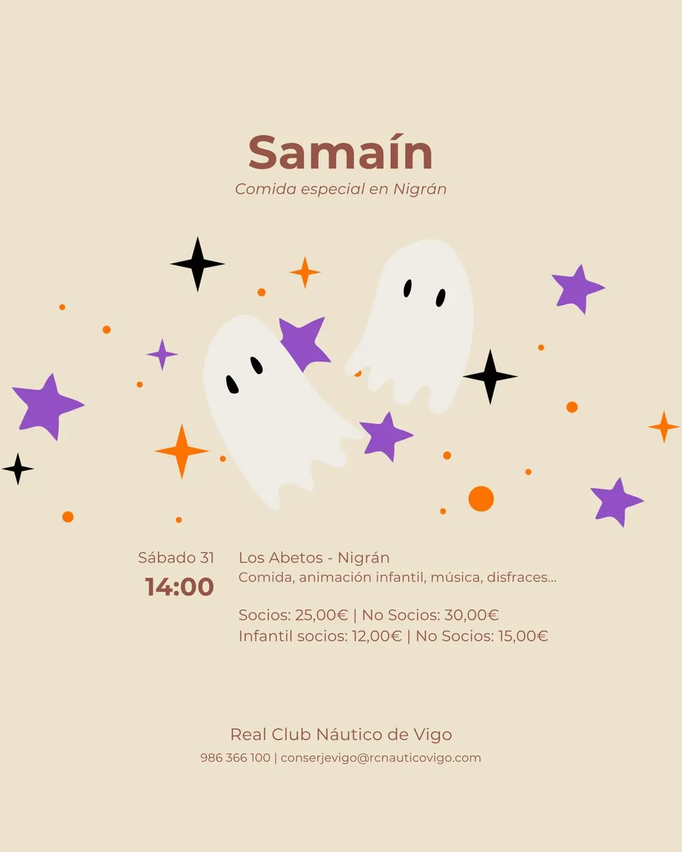 Comida especial de Samaín · Real Club Náutico de Vigo