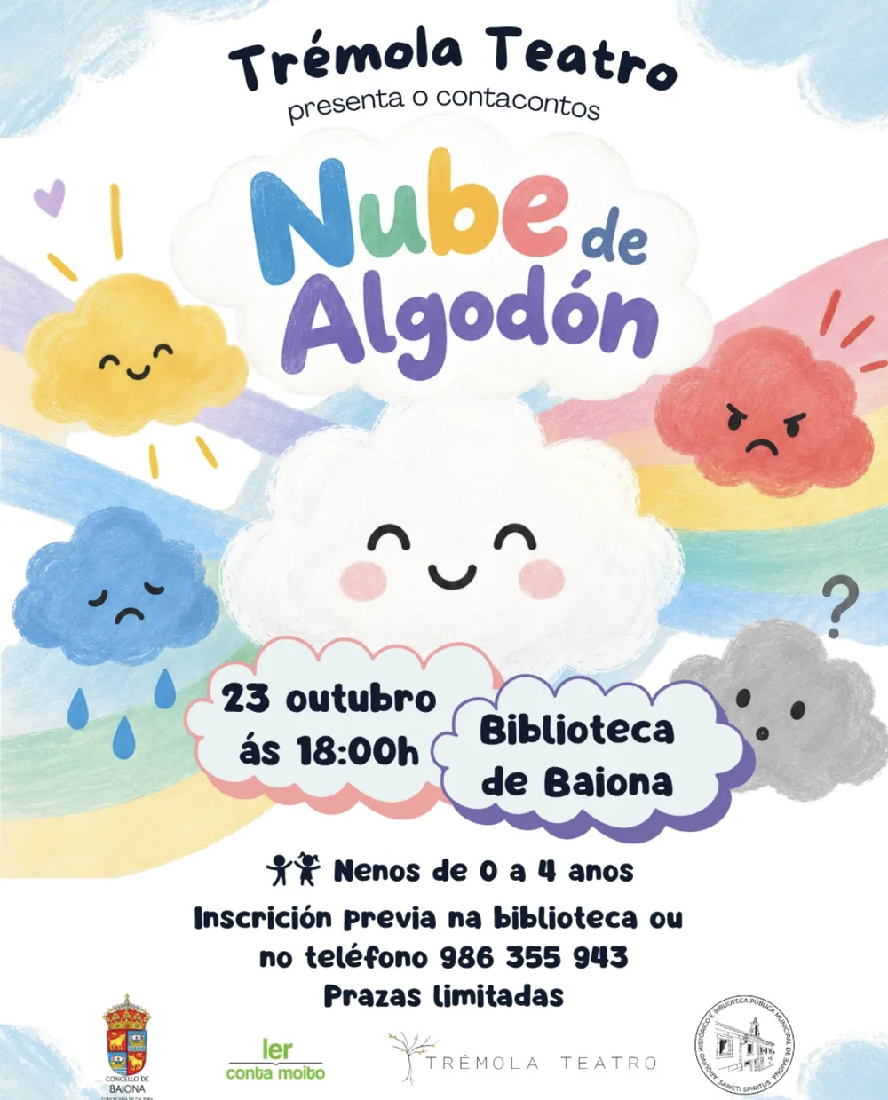 Cartel de Contacontos «Nube de Algodón» · Trémola Teatro